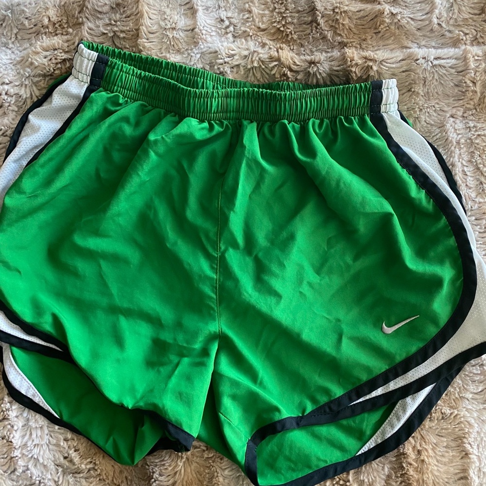 Green Nike dri fit shorts